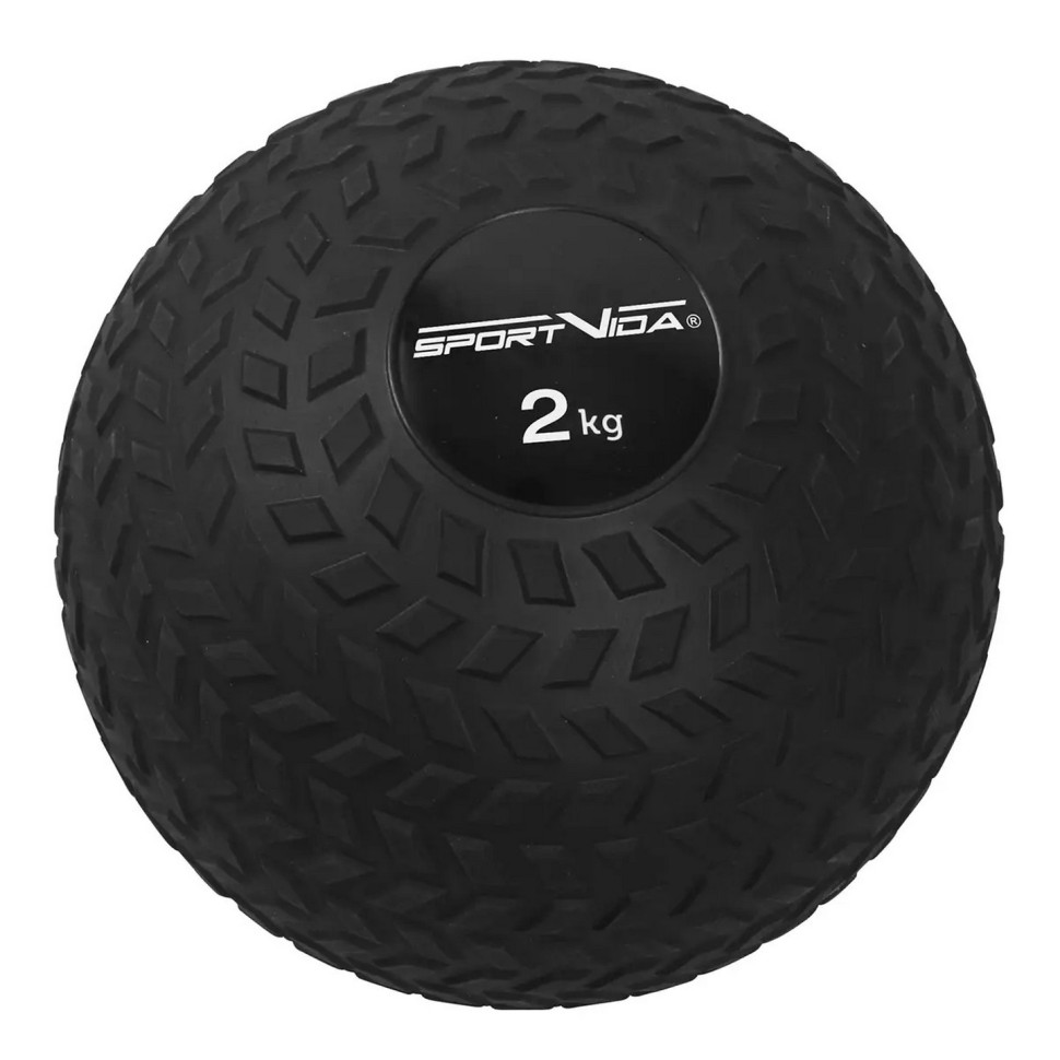 Слембол (медичний м'яч) для кросфіту Slam Ball SportVida SV-HK0344, 2 кг, Black
