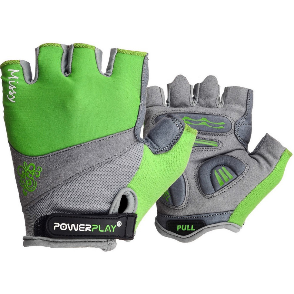 Велоперчатки женские PowerPlay 5277D_XS_Green, XS