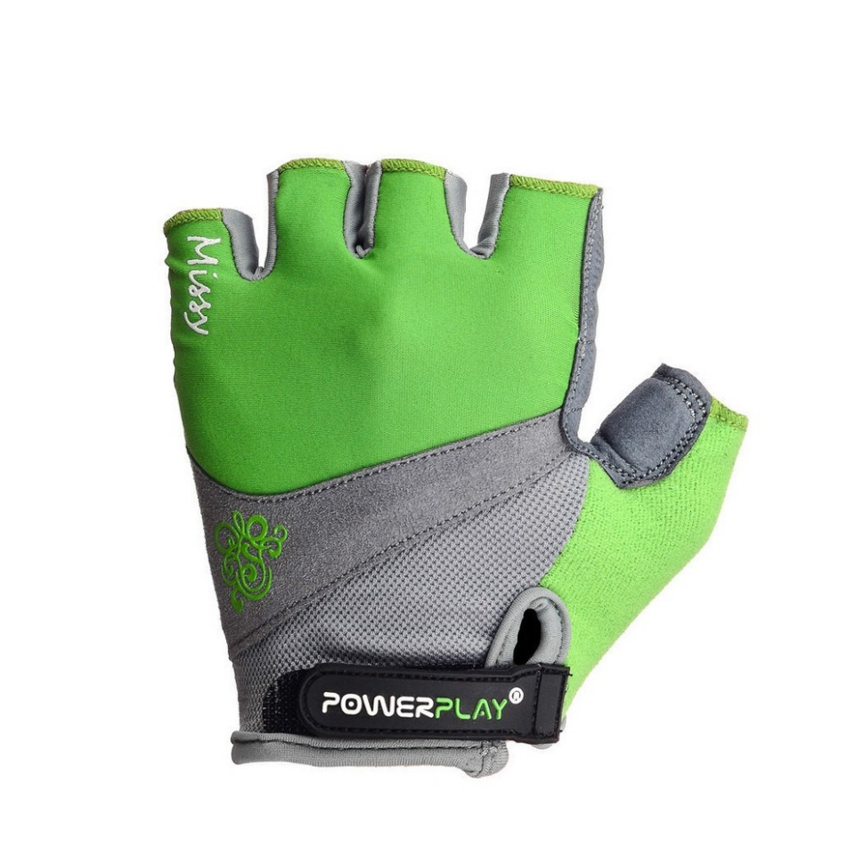 Велоперчатки женские PowerPlay 5277D_XS_Green, XS