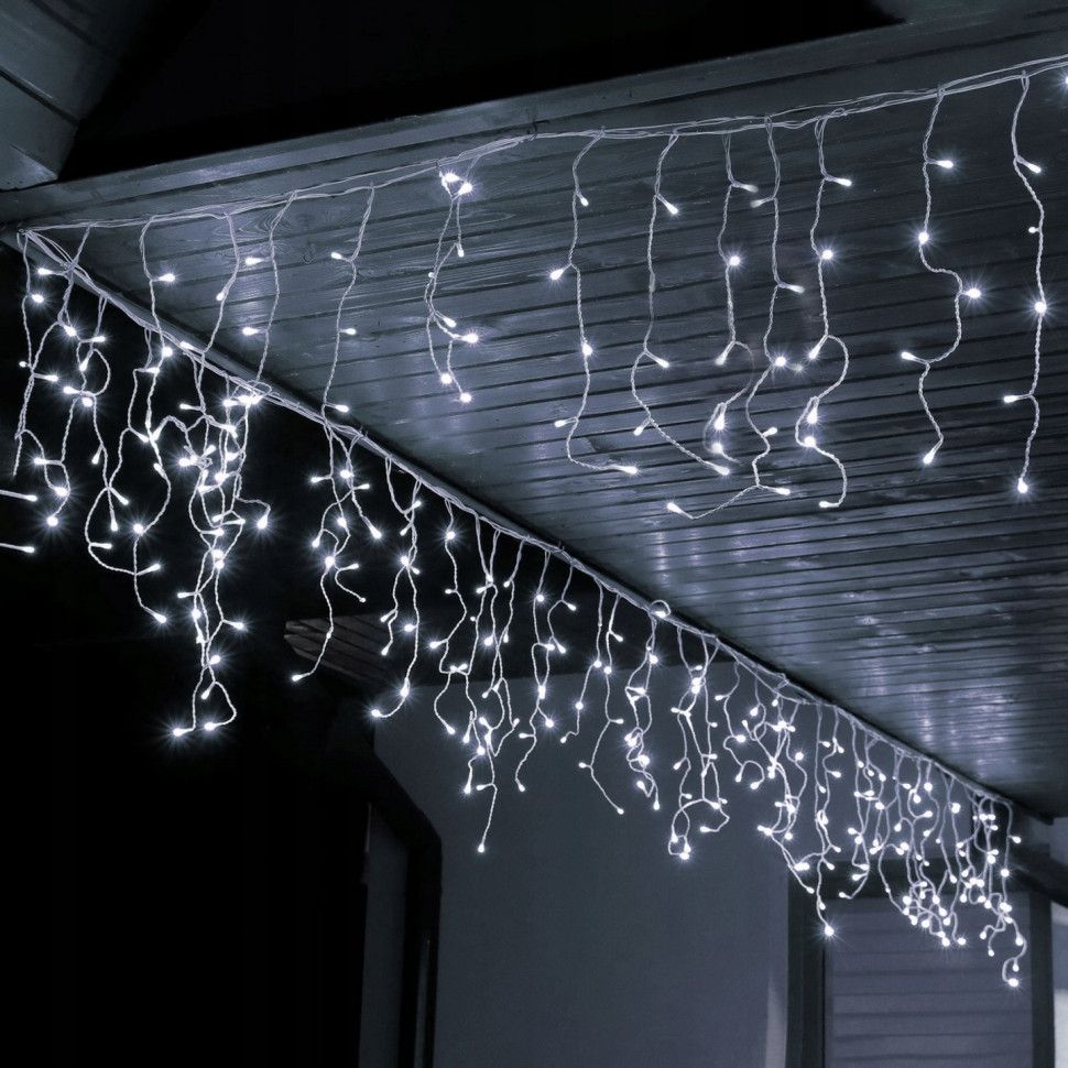 Гирлянда бахрома уличная Springos CL300, 12 м 300 LED, Cold White