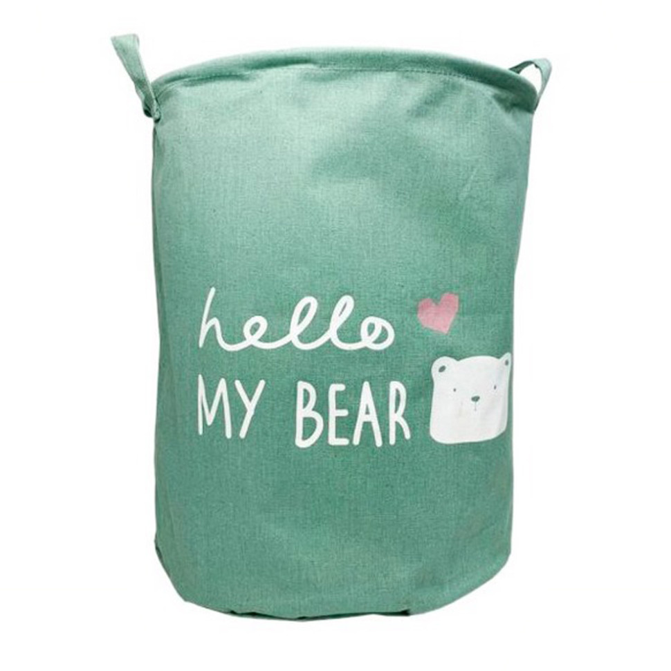 Кошик для іграшок та білизни «Hello my bear» Mega Zayka MGZ-1004(Green)