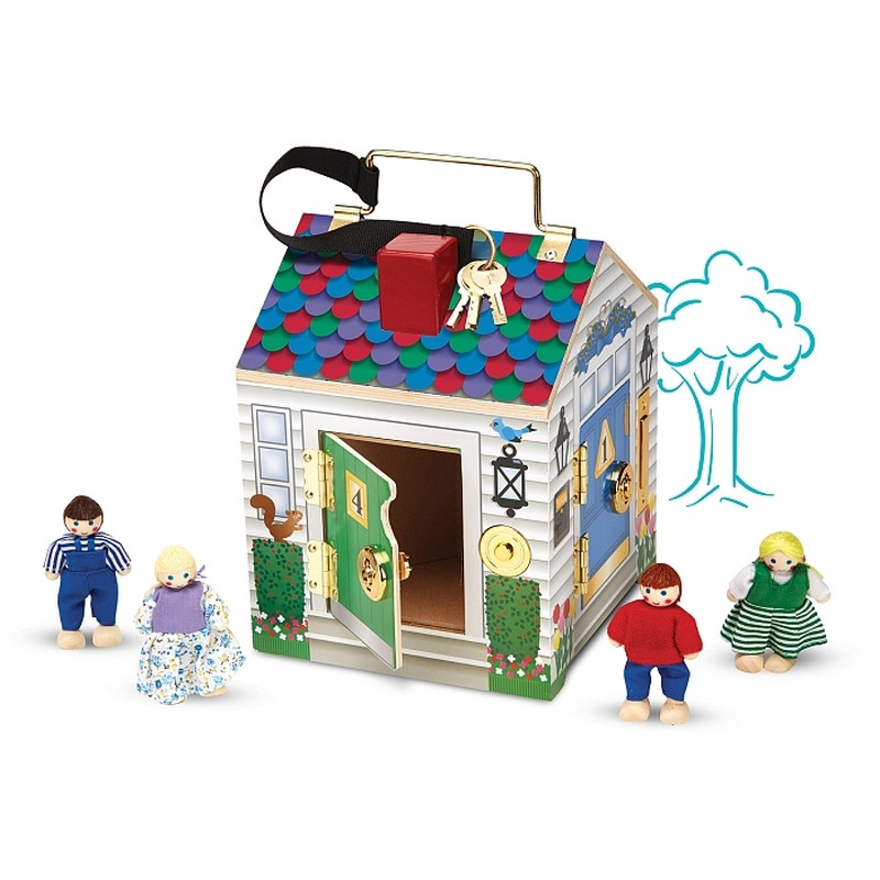 Дерев'яний музичний будиночок Melissa&Doug MD22505, 4 ляльки