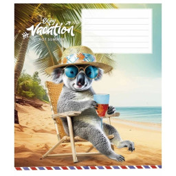 Тетрадь ученическая "Cool vacation" Школярик 018-3318L-3 в линию, 18 листов