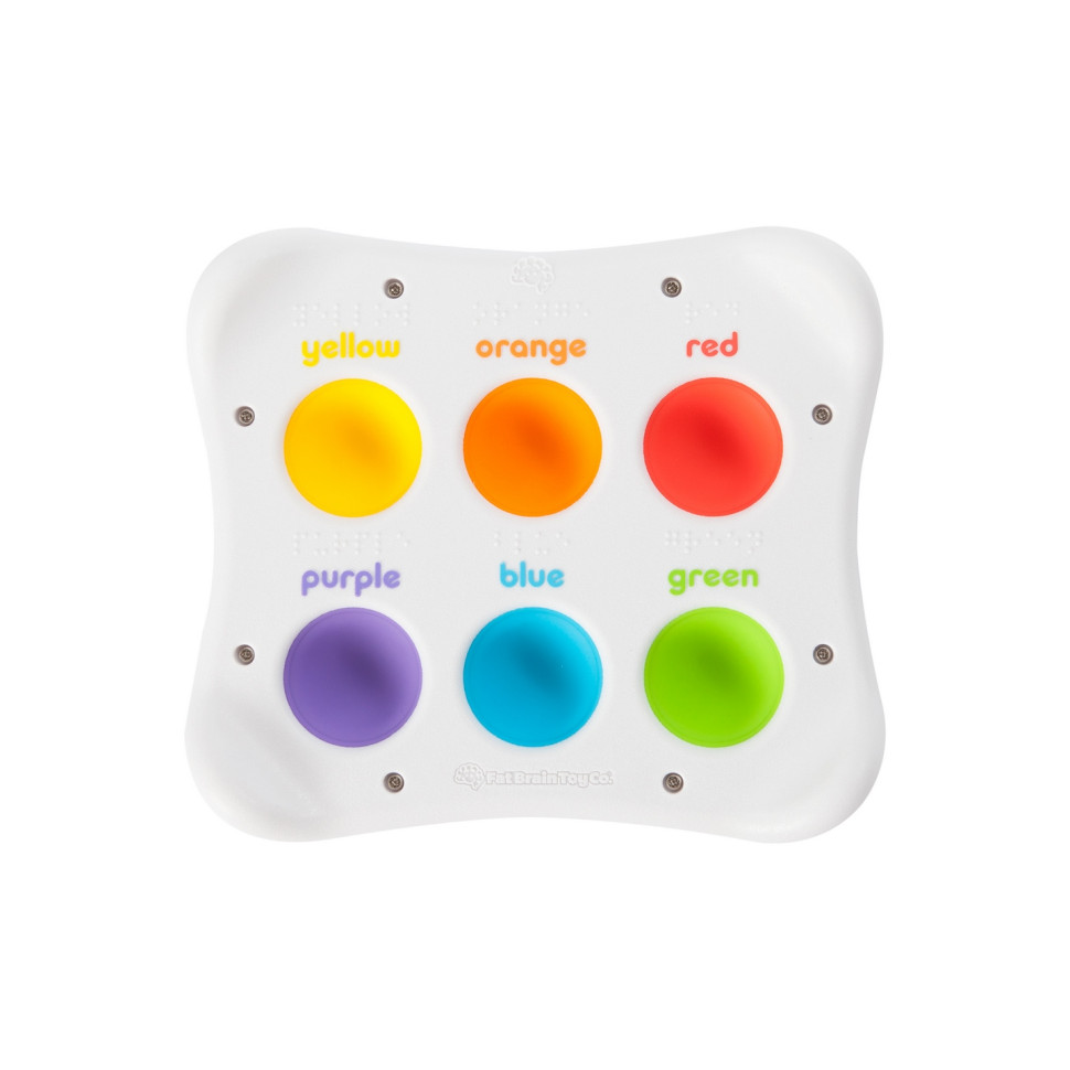 Игрушка сенсорная Dimpl Duo Брайль Fat Brain Toys F208EN цвет, форма, название  