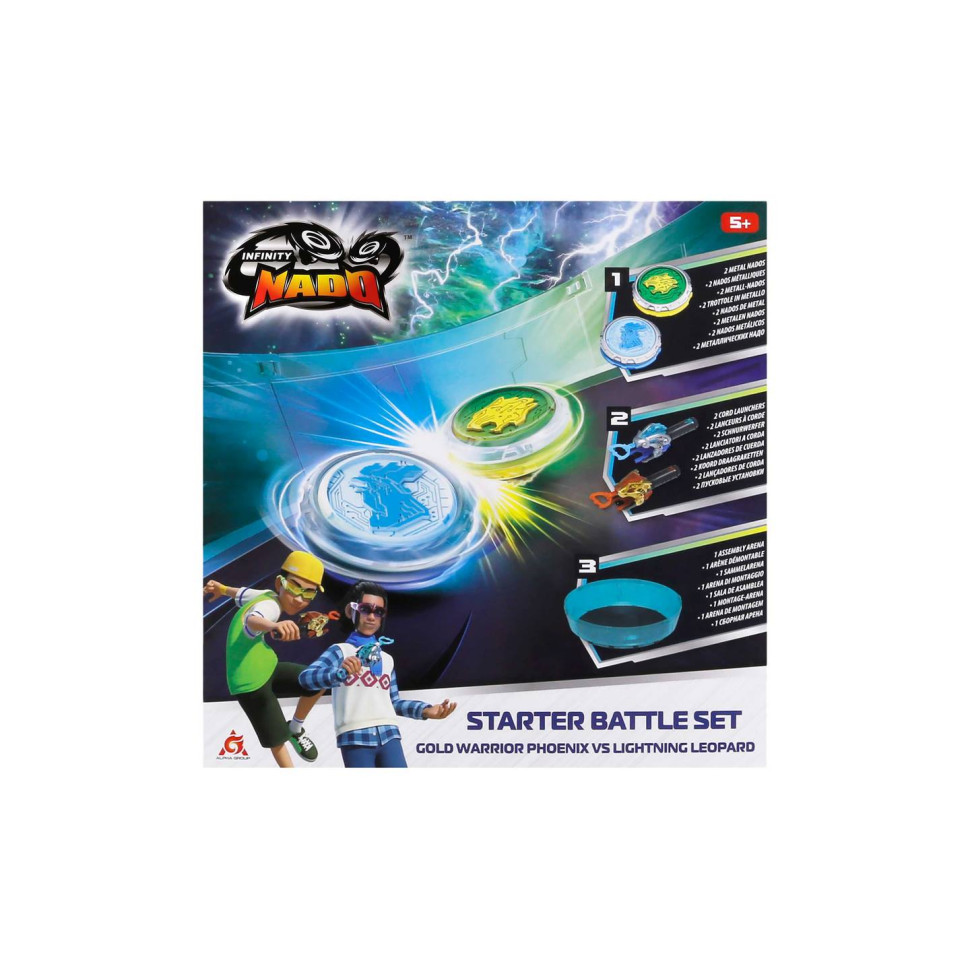 Набір Infinity Nado EU654183 VI Starter Battle Set Gold Warrior Phoenix vs Lighting Leopard Золотий Воїн Фенікс проти Сліпучий Леопард