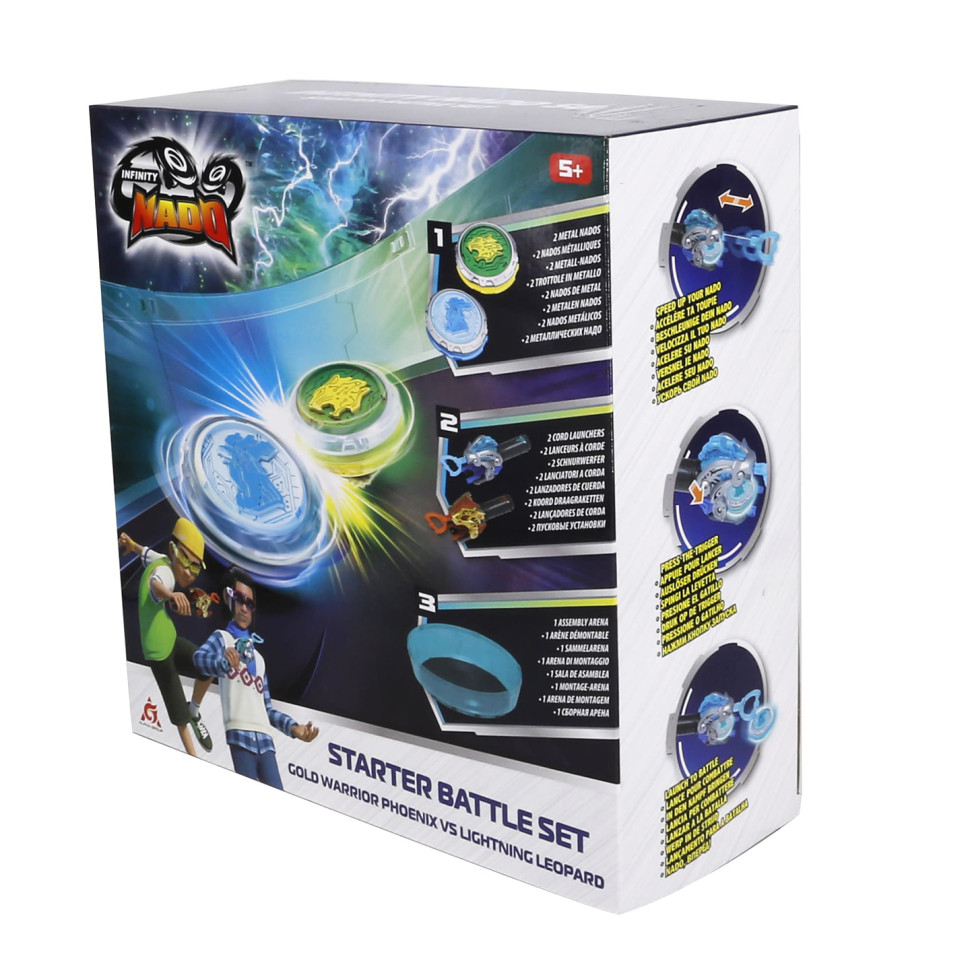 Набір Infinity Nado EU654183 VI Starter Battle Set Gold Warrior Phoenix vs Lighting Leopard Золотий Воїн Фенікс проти Сліпучий Леопард