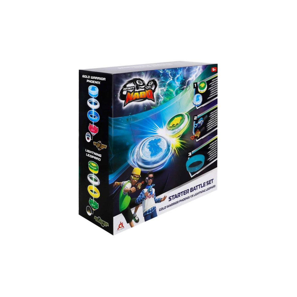 Набір Infinity Nado EU654183 VI Starter Battle Set Gold Warrior Phoenix vs Lighting Leopard Золотий Воїн Фенікс проти Сліпучий Леопард