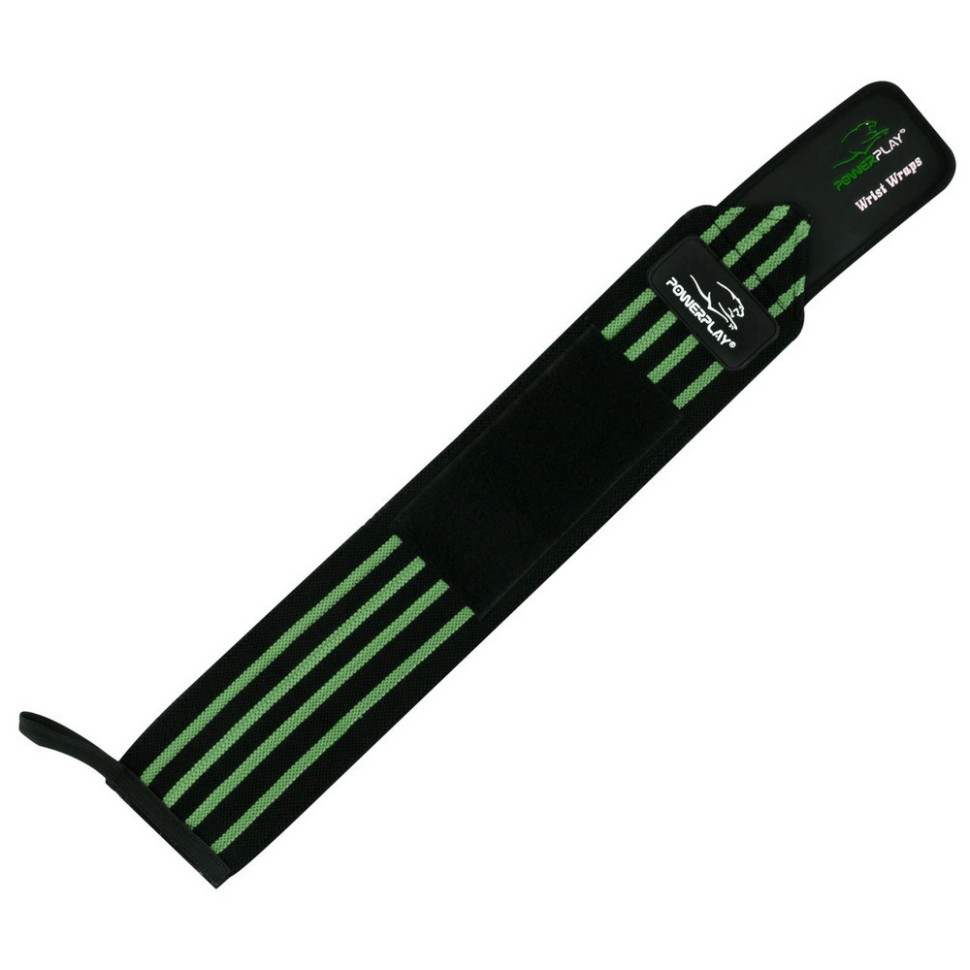 Бинты для запястий (кистевые бинты) PowerPlay PP_3081_Black/Green