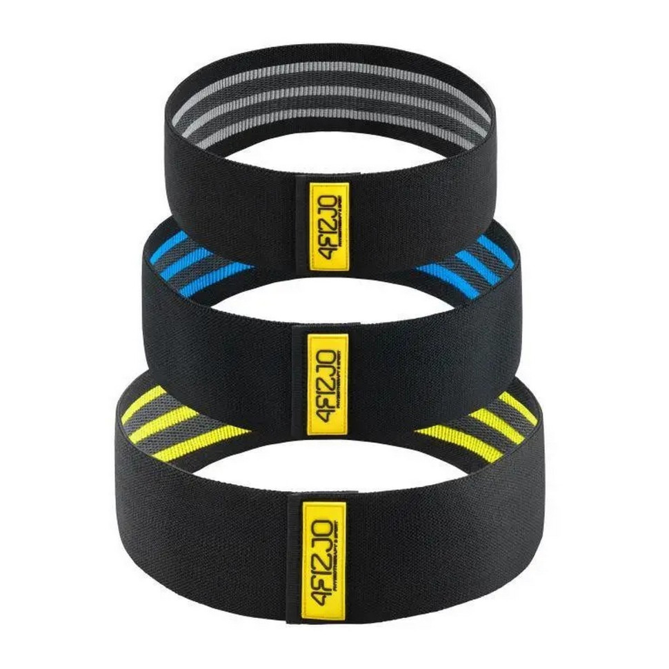 Резинка для фитнеса и спорта тканевая Hip Band 4FIZJO 4FJ0072, 3 шт