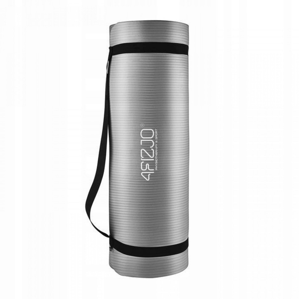 Коврик для йоги и фитнеса 4FIZJO 4FJ0371 NBR 180 x 60 x 1 см, Grey