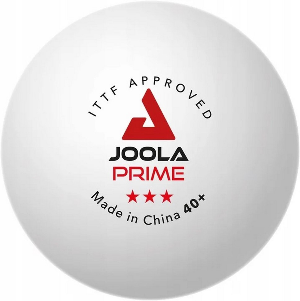 М'ячі для настільного тенісу PRIME 3* 40+ ITTF Joola 40032 white 3 шт