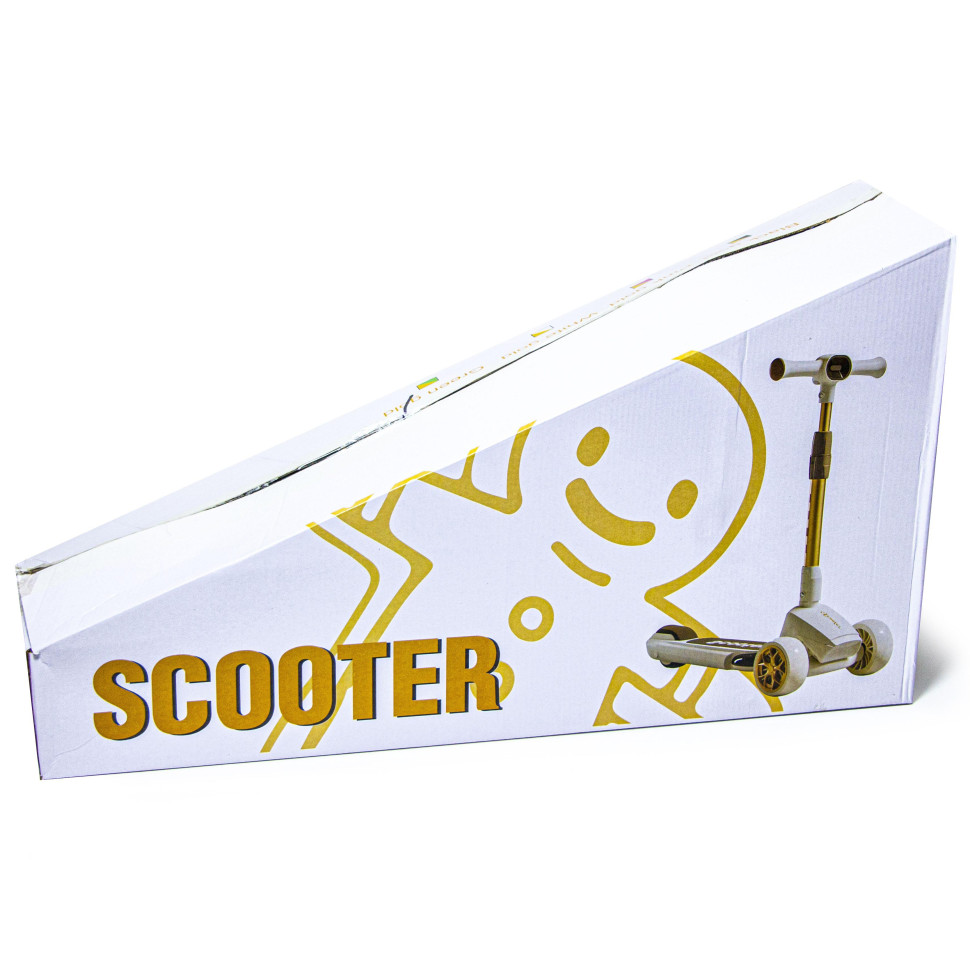 Детский трехколесный самокат Scale Sports Smart 282070578 белый, свет и звук