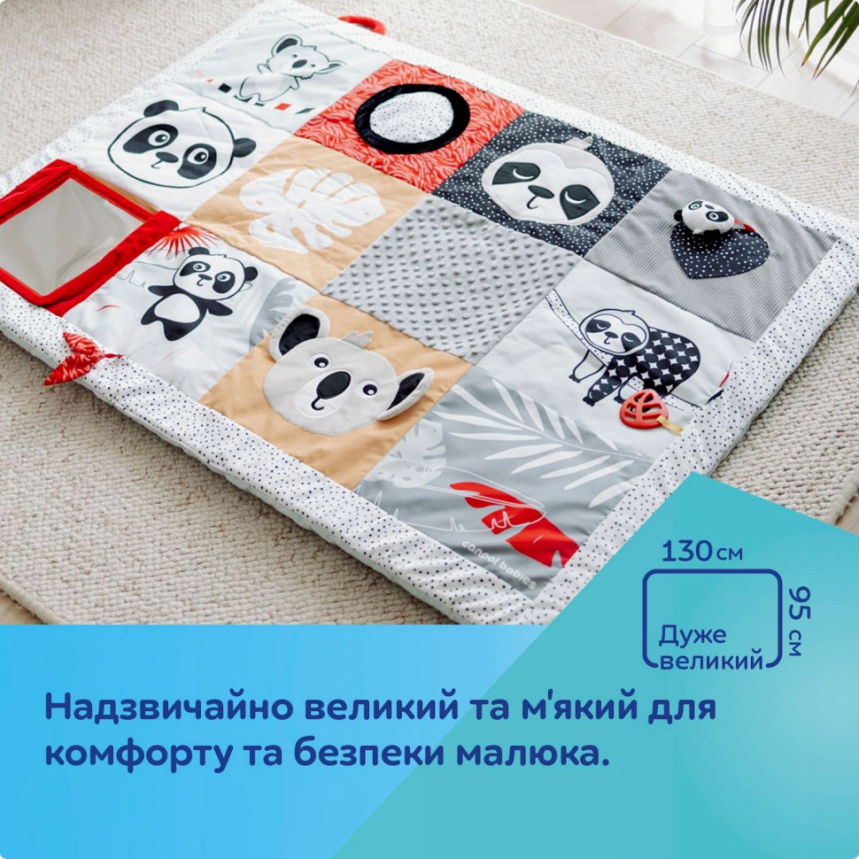 Детский коврик для игр на животике BabiesBoo Canpol babies 68/094, 130х95 см