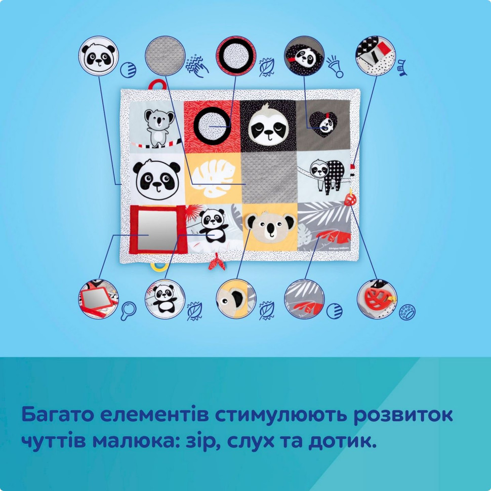 Детский коврик для игр на животике BabiesBoo Canpol babies 68/094, 130х95 см