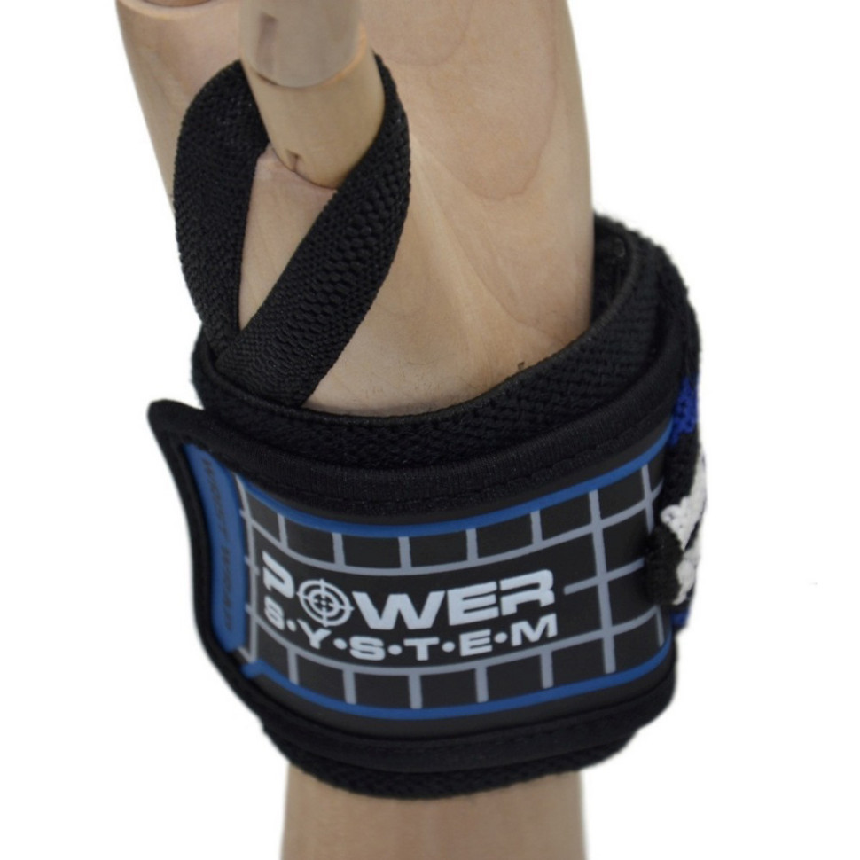 Кистьові бинти Wrist Wraps Power System PS-3500_Blue-Black