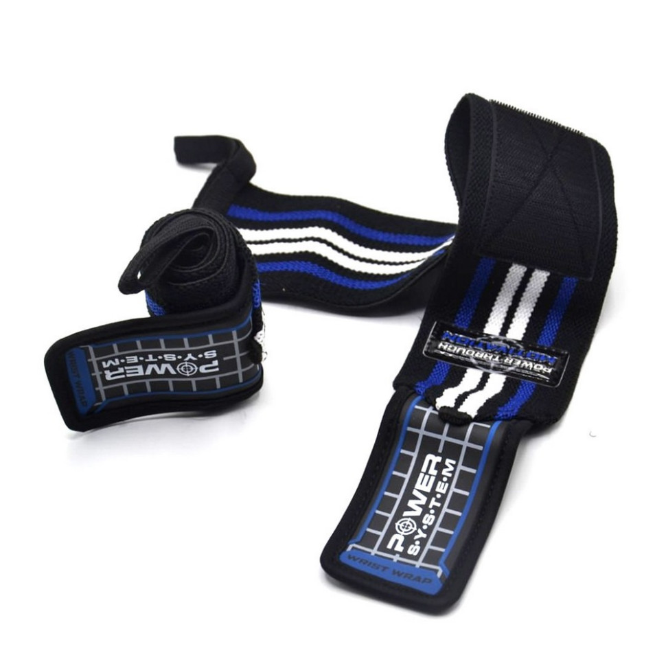 Кистьові бинти Wrist Wraps Power System PS-3500_Blue-Black