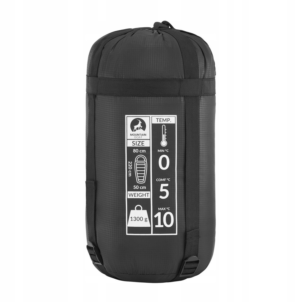 Спальний мішок (спальник) кокон Pro+ Mountain Goat MG0016 Black/Olive
