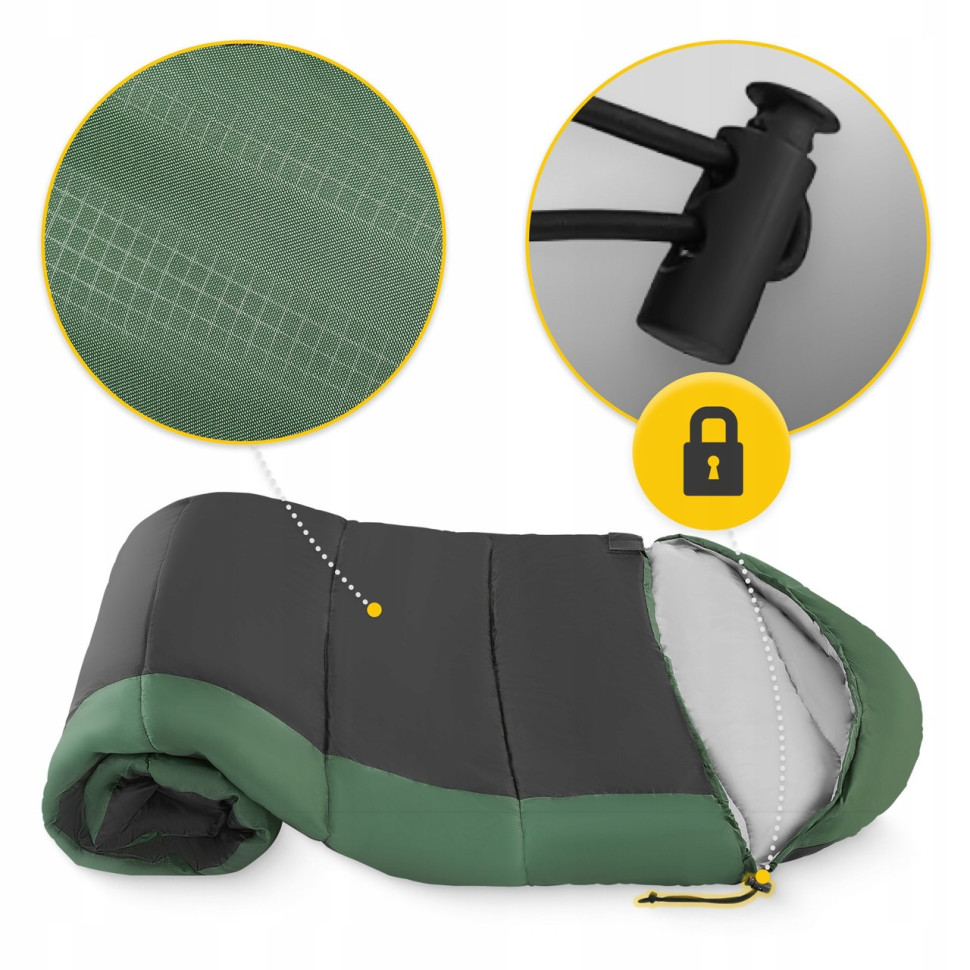 Спальний мішок (спальник) кокон Pro+ Mountain Goat MG0016 Black/Olive