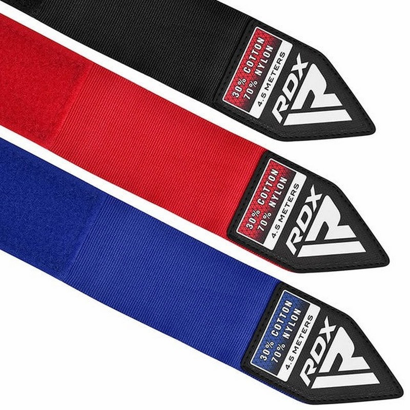 Бинти для боксу RB Hand Wraps Combine RDX Inc Limited HWC-RBU+ 3 пари Red, Black, Blue (4.5м.)