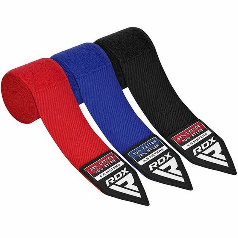 Бинти для боксу RB Hand Wraps Combine RDX Inc Limited HWC-RBU+ 3 пари Red, Black, Blue (4.5м.)