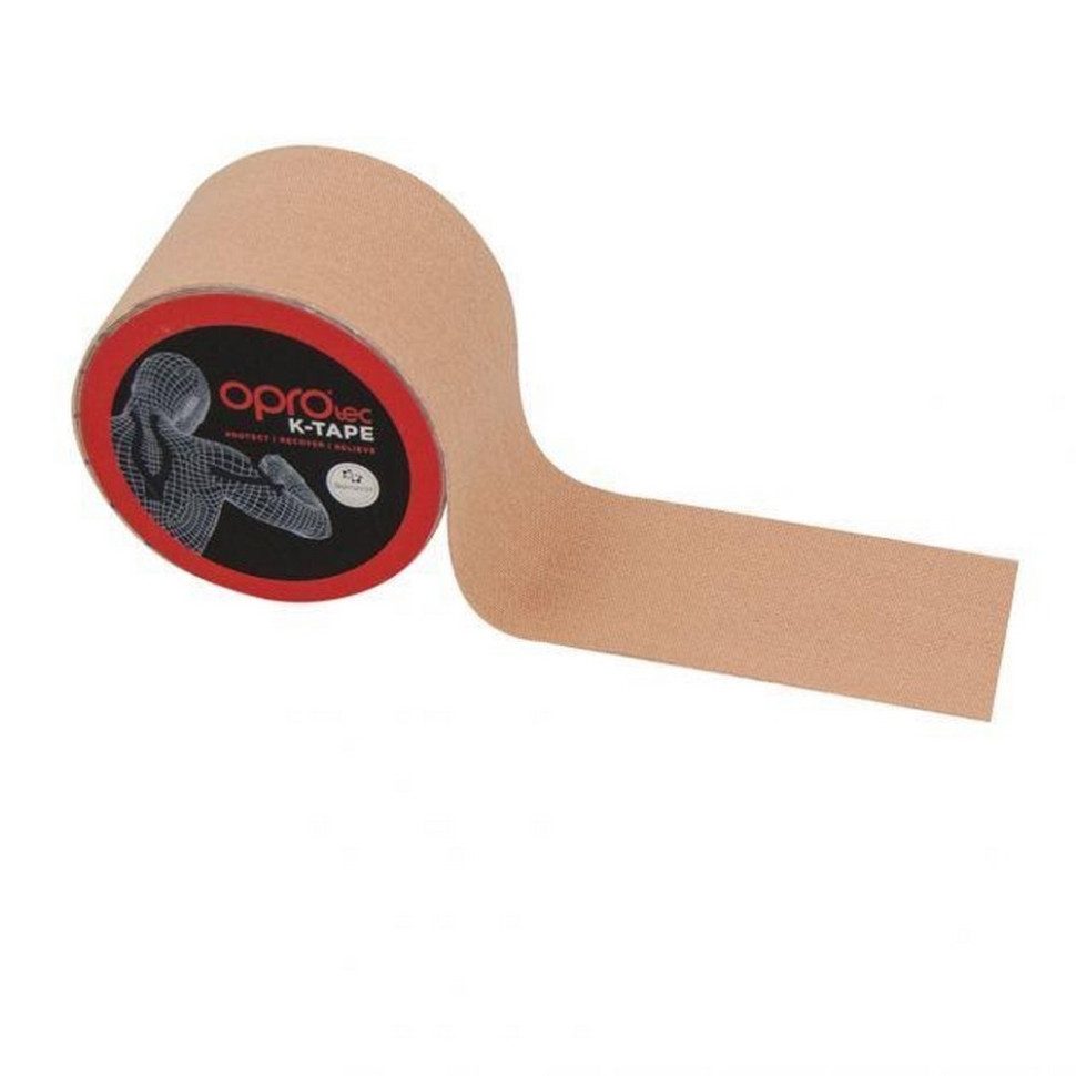 Кінезіологічний тейп Kinesiology Tape OPROtec TEC57544 бежевий 5 cм 5 м