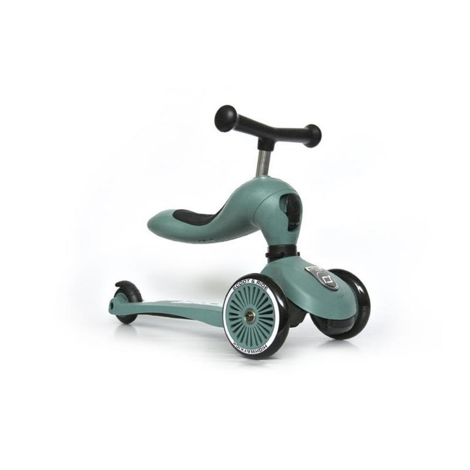 Самокат трансформер Highwaykick-1 Scoot and Ride SR-160629-FOREST, серо-зеленый