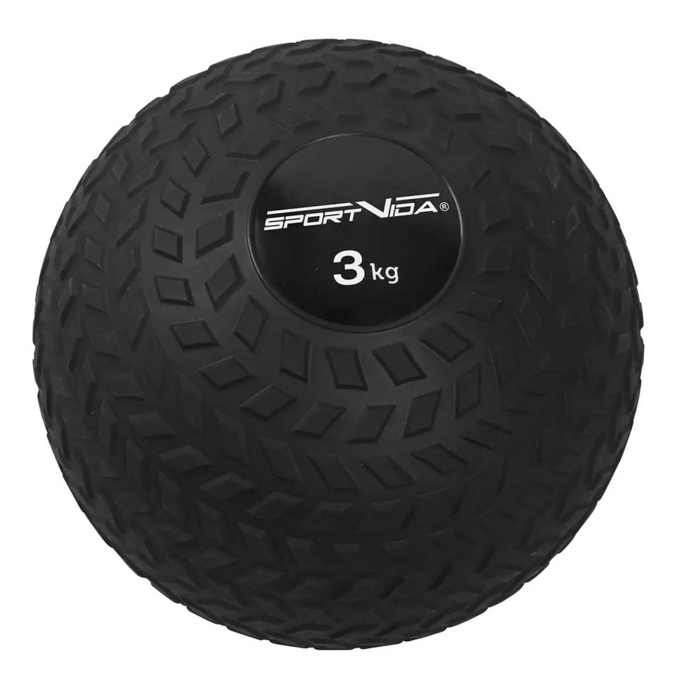 Слембол (медичний м'яч) для кросфіту Slam Ball SportVida SV-HK0345, 3 кг, Black
