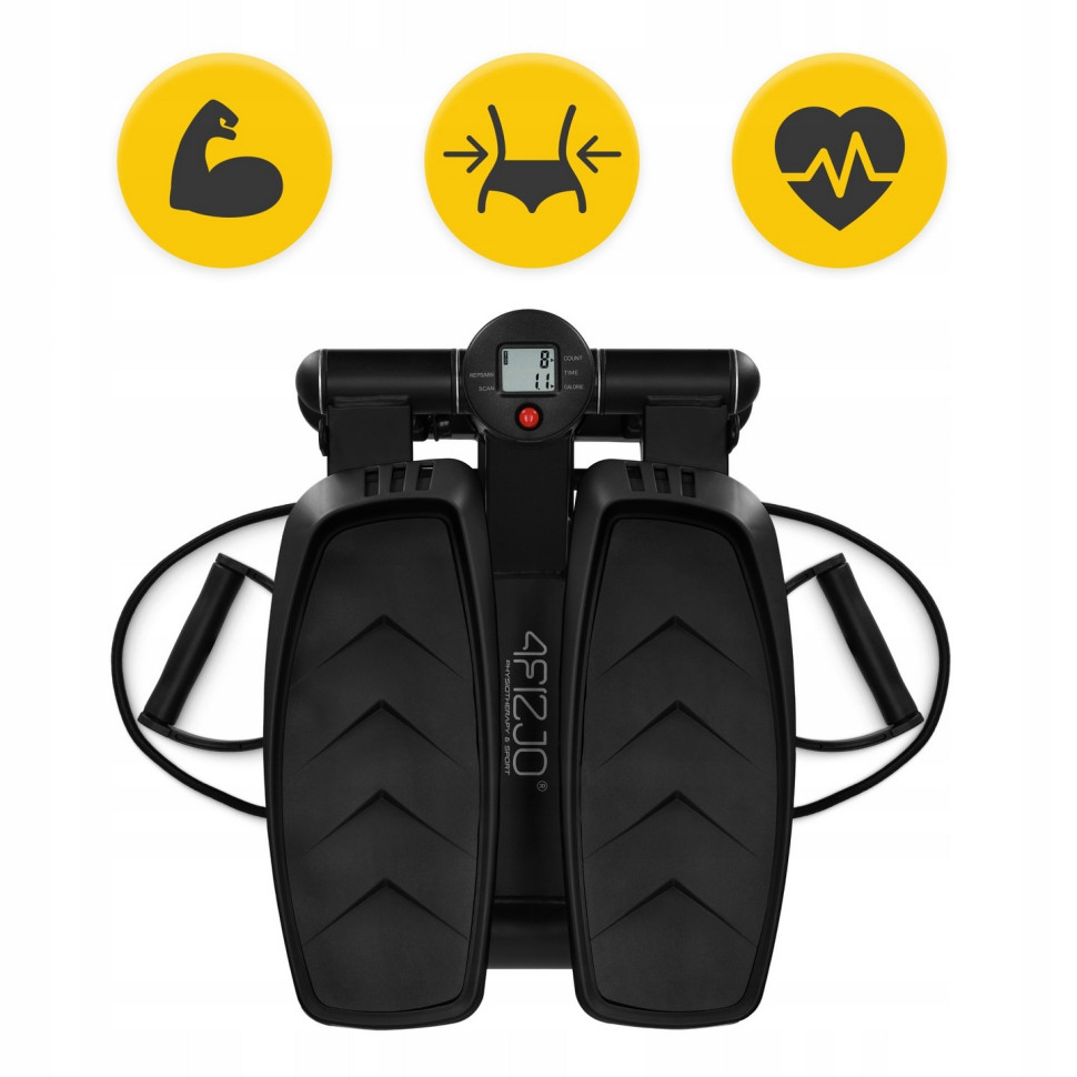 Степпер мини-степперс эспандерами Evo 4FIZJO P-5905973403863 Black