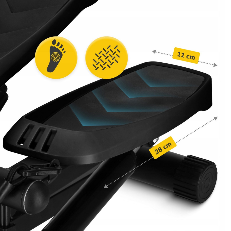 Степпер мини-степперс эспандерами Evo 4FIZJO P-5905973403863 Black