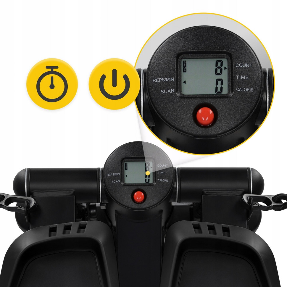Степпер мини-степперс эспандерами Evo 4FIZJO P-5905973403863 Black