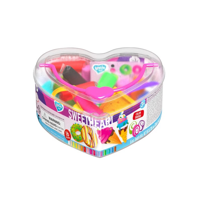 Набір для ліплення з тістом Sweet heart ТМ Lovin 41207, 16 кольорів