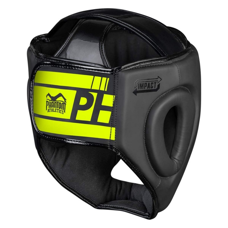 Боксерский шлем APEX Full Face Neon Phantom PHHG2303 One Size, Black/Yellow 