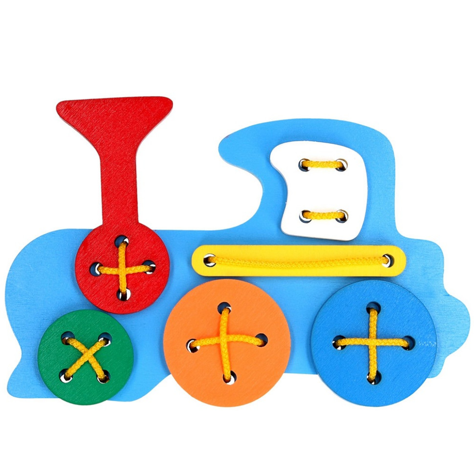 Детская деревянная шнуровка 