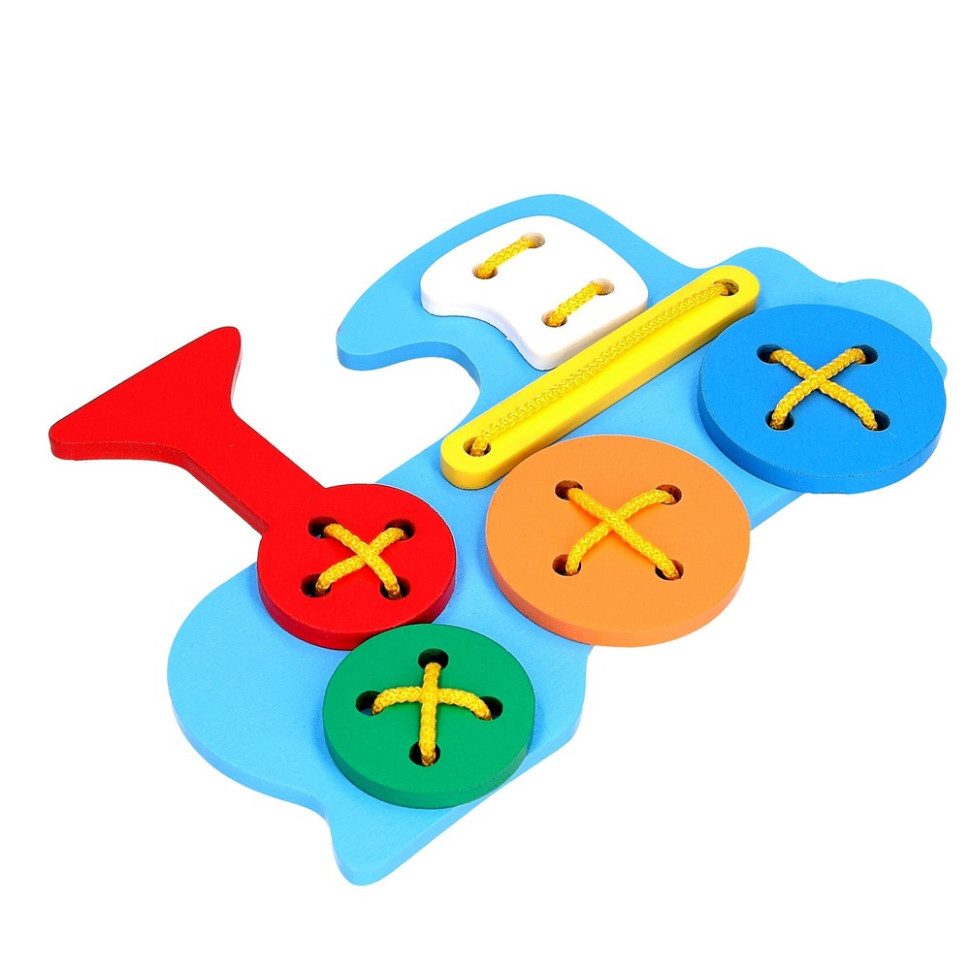 Детская деревянная шнуровка 