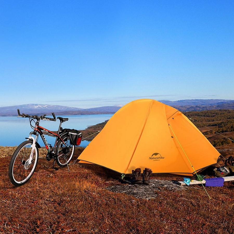 Намет надлегкий одномісний з футпринтом Cycling 1 NH18A095-D Naturehike 6975641886495, 210T, помаранчевий