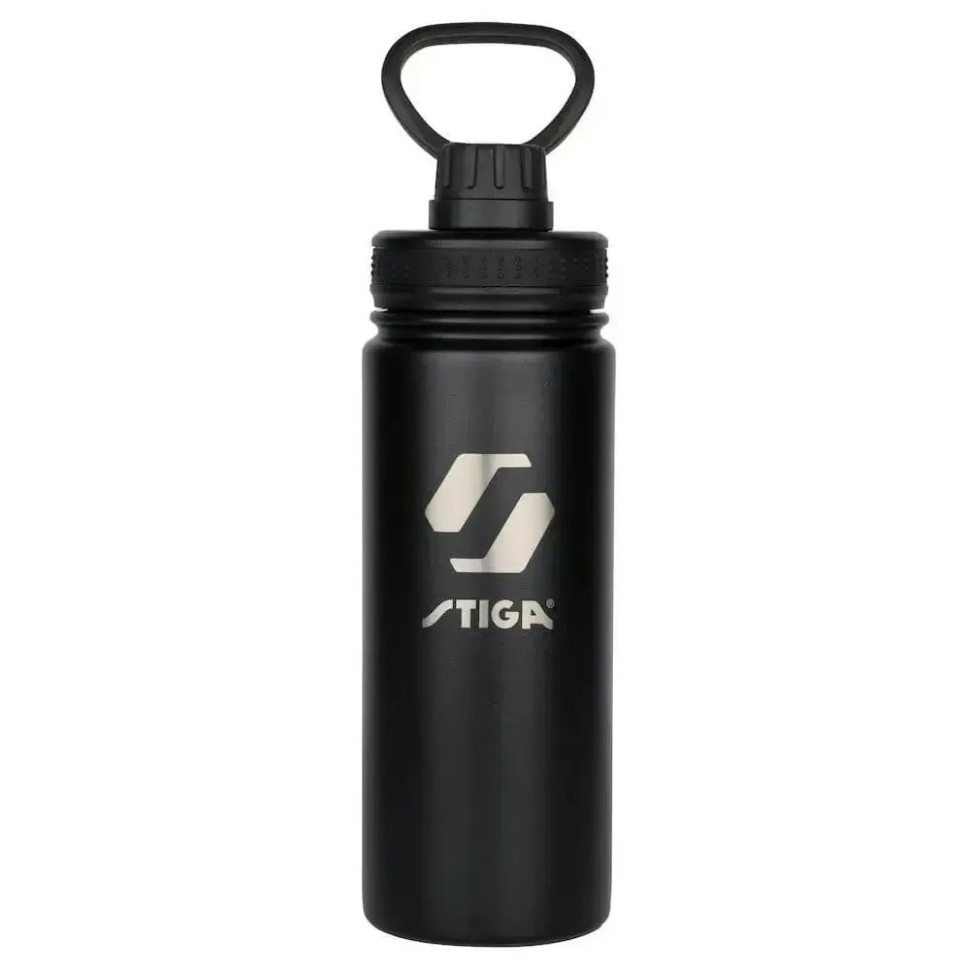 Пляшка для води Water Bottle Steel Stiga 931287 Black 550 мл