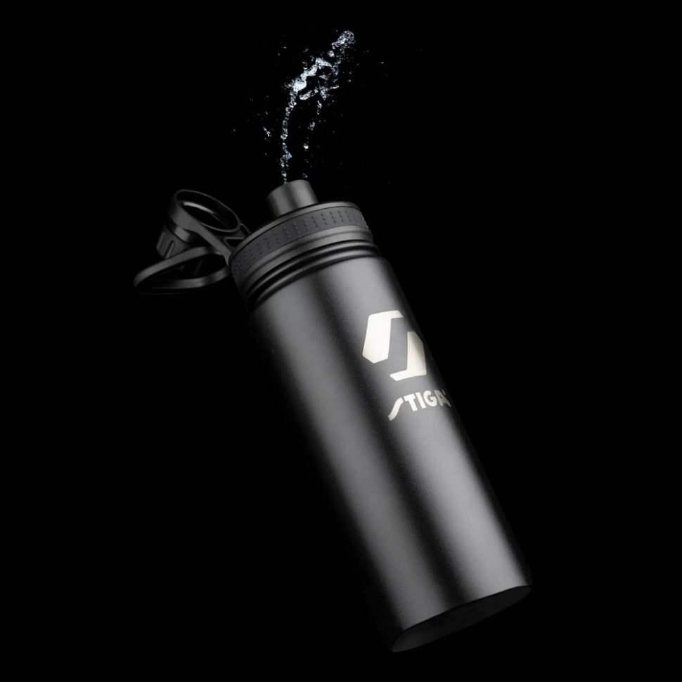 Пляшка для води Water Bottle Steel Stiga 931287 Black 550 мл