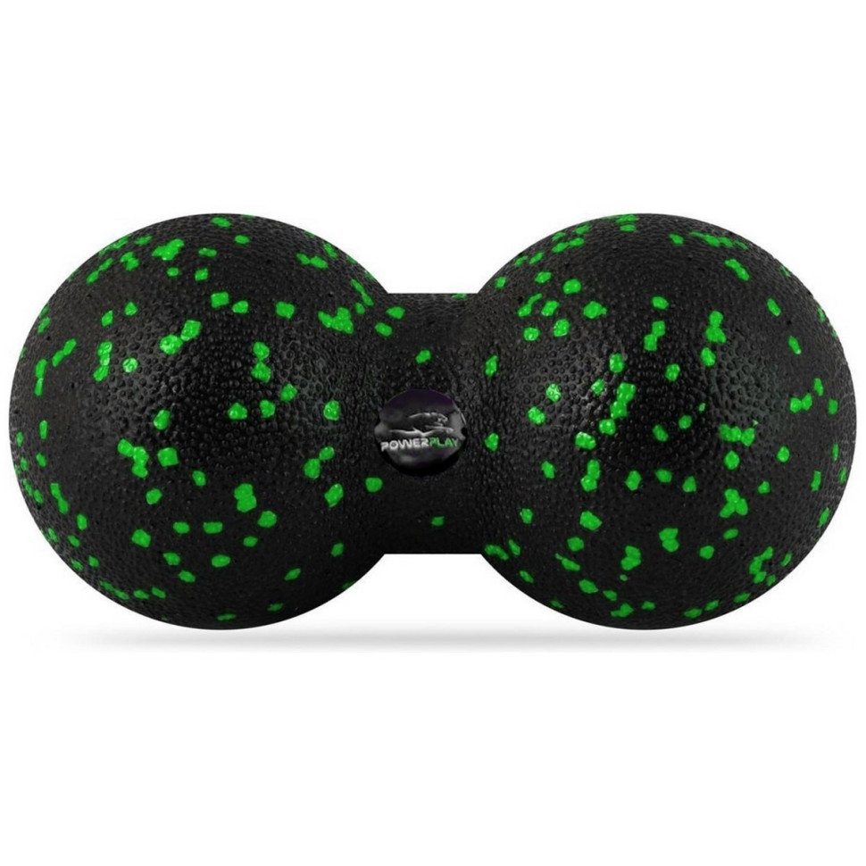 Набор для массажа и йоги 3 в 1 PowerPlay PP_4091_Green 2 мячика + валик массажер 15 х 5,3 см