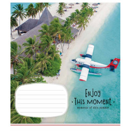 Тетрадь ученическая "Enjoy this moment" Школярик 012-2896L-4 в линию, 12 листов