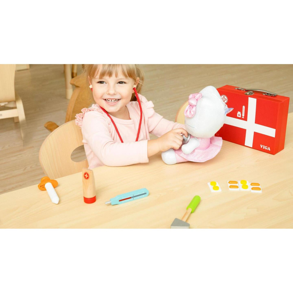 Ігровий набір Валіза доктора Viga Toys 50530 дерев'яний