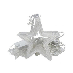 Гирлянда штора "Звезды" Bambi ZABI-7 USB 120 L, 3*1 м, USB+батарейка, белая