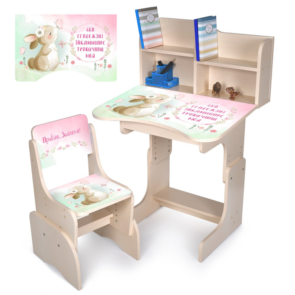 Дитяча Парта Bambi N 2071-15-2 дерево, зі стільчиком