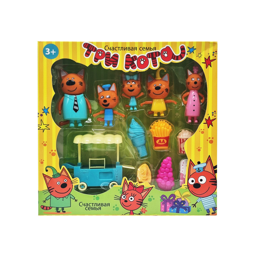 Игровой набор фигурок Три кота Bambi N73-2 с аксессуарами