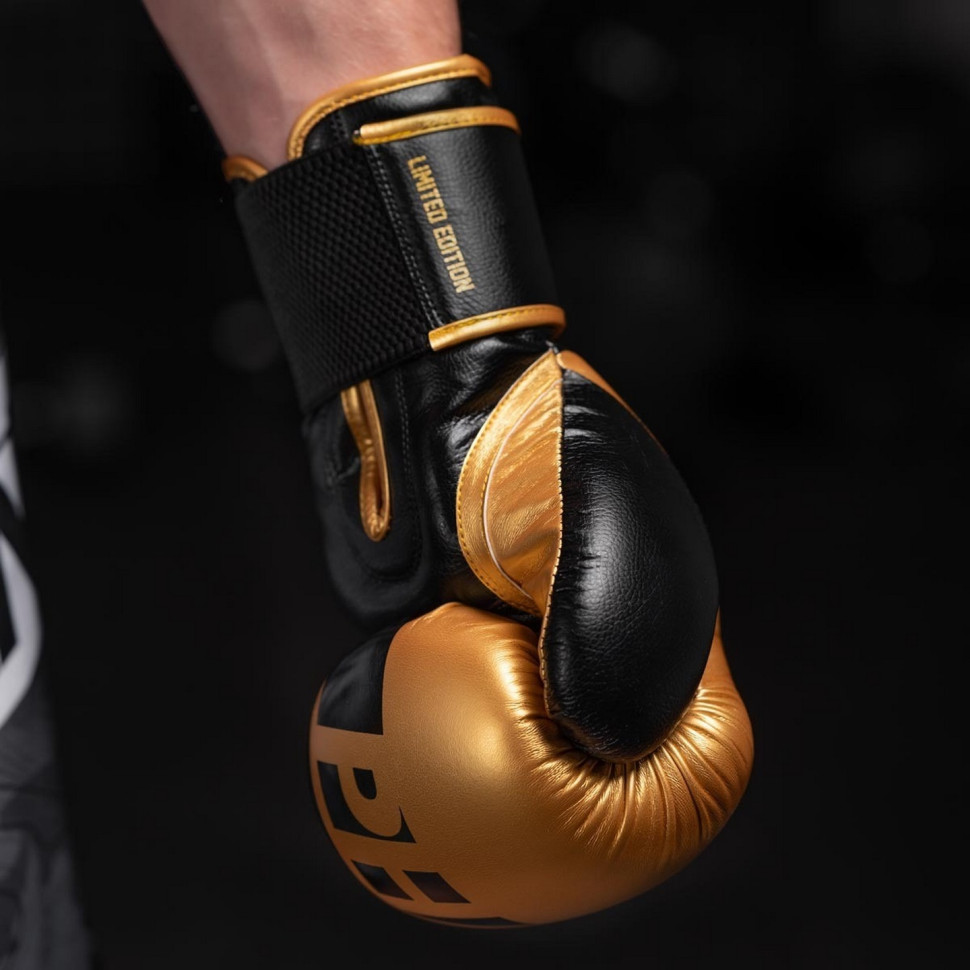 Боксерські рукавички APEX Phantom PHBG2215-16 Elastic Gold 16 oz