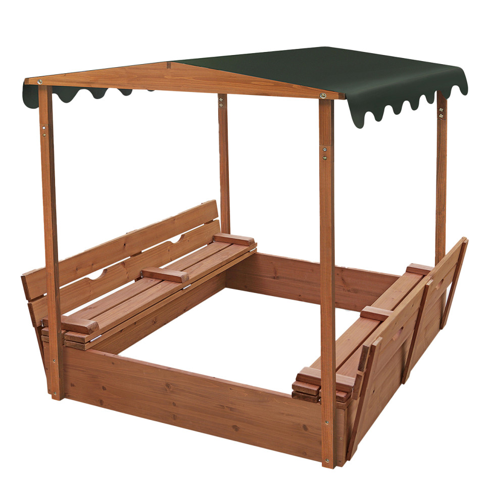 Дитяча пісочниця-4 дерев'яна SportBaby 145х145х180 см