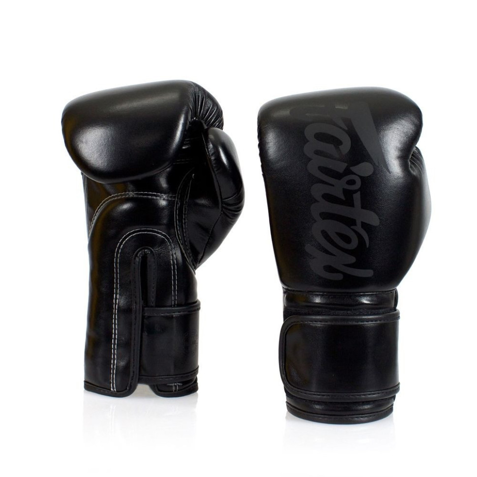 Боксерские перчатки BGV14SB Fairtex BGV14SB_12oz_Black 12 унций (бинты в комплекте)
