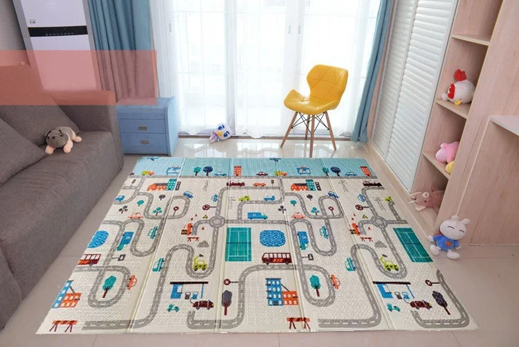 Килимок дитячий Ліс+Дорога Mat4baby 235PNL 1.5х2.0х0.6 двосторонній