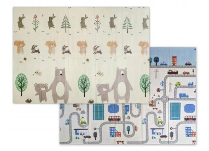 Килимок дитячий Ліс+Дорога Mat4baby 235PNL 1.5х2.0х0.6 двосторонній
