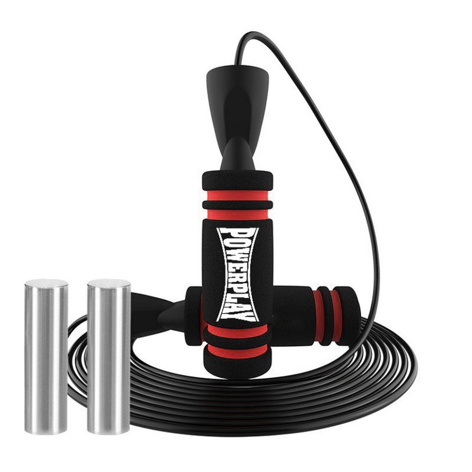 Скакалка скоростная 4212 X ROPE PowerPlay PP_4212_Red, с утяжелителями 3 метра