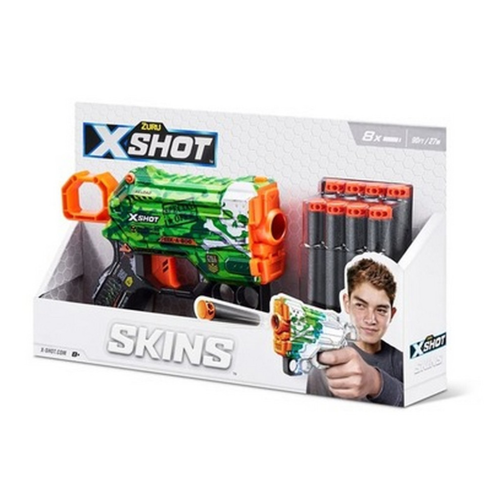 Скорострільний бластер Skins Menace Camo X-SHOT 36515A (8 патронів)